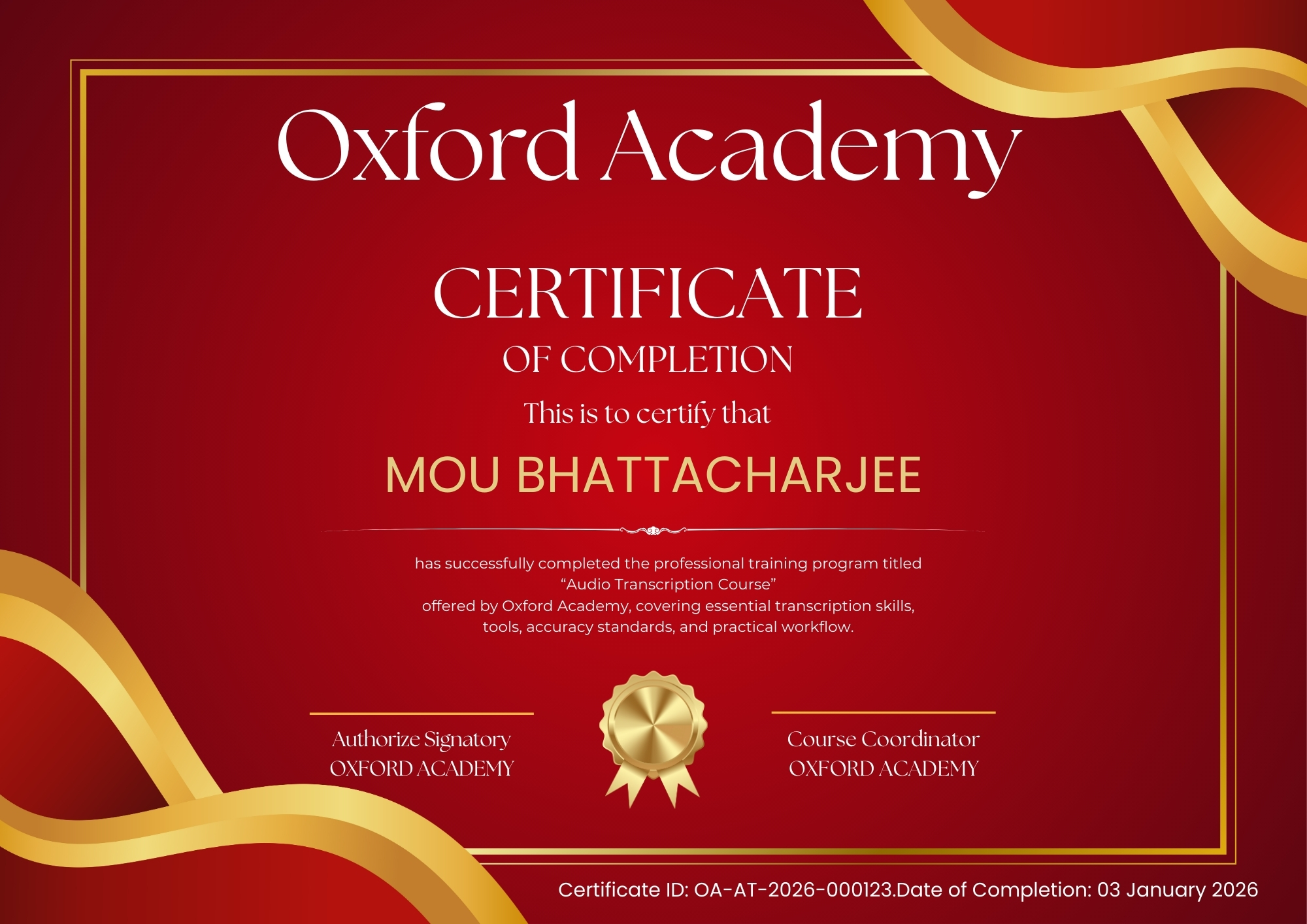 Certificate Preview